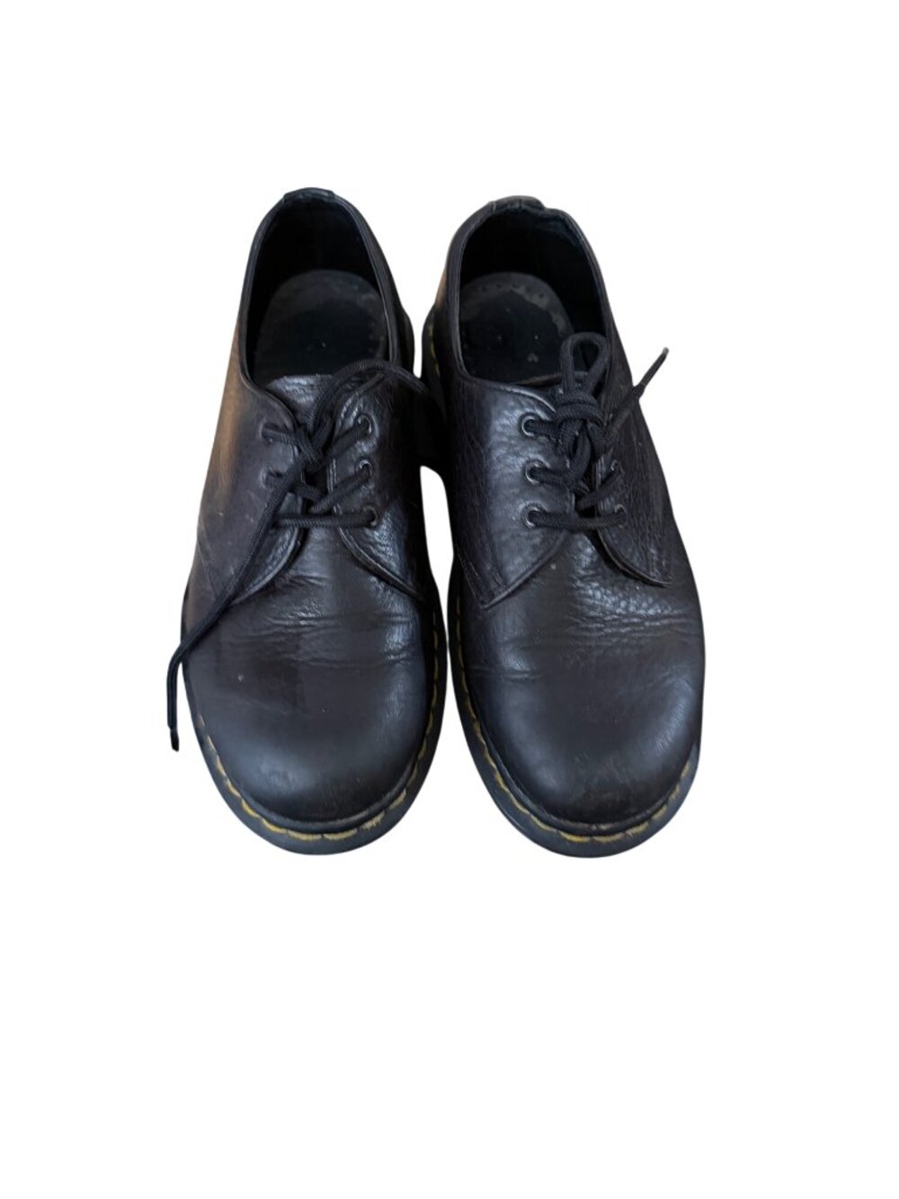 Dr. Martens Black Leather Lace-Up Oxford Shoes Made In England Size 6